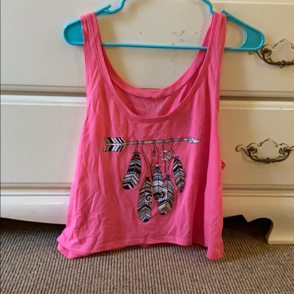 Feather and Arrow Cropped Tank